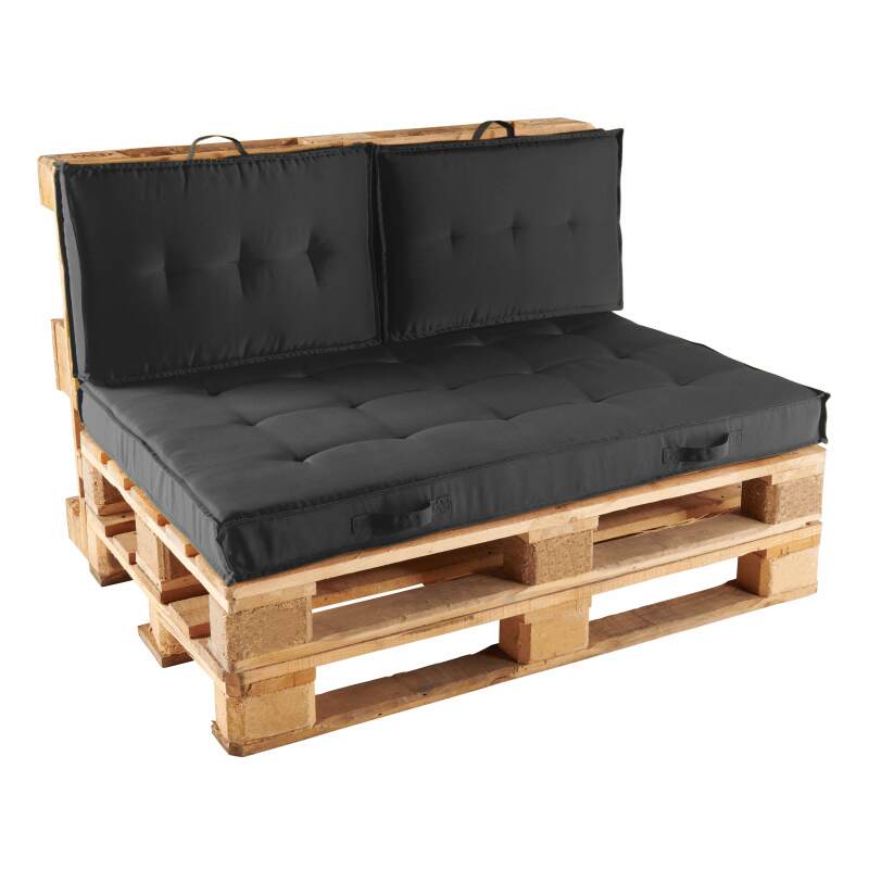 Palettensofagarnitur + Gartenkissen