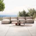 Modulare Gartenmöbel mit 3 Sesseln und 1 Chaiselongue 