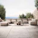 Modulare Gartenmöbel mit 5 Kaminstühlen, 1 Ecksessel, 1 Chaiselongue und 1 Hocker 