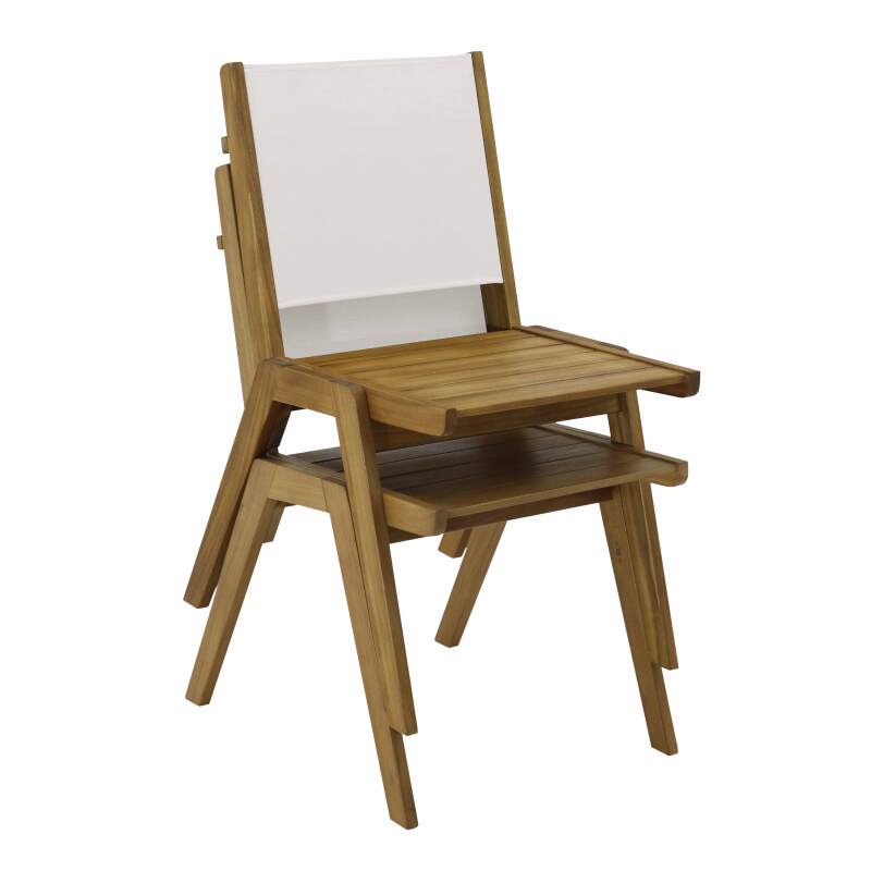 Quadratischer Gartentisch 67 x 80 x 76 cm aus FSC®-Eukalyptusholz und 2 Stühlen