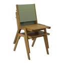 Quadratischer Gartentisch 67 x 80 x 76 cm aus FSC®-Eukalyptusholz und 2 Stühlen