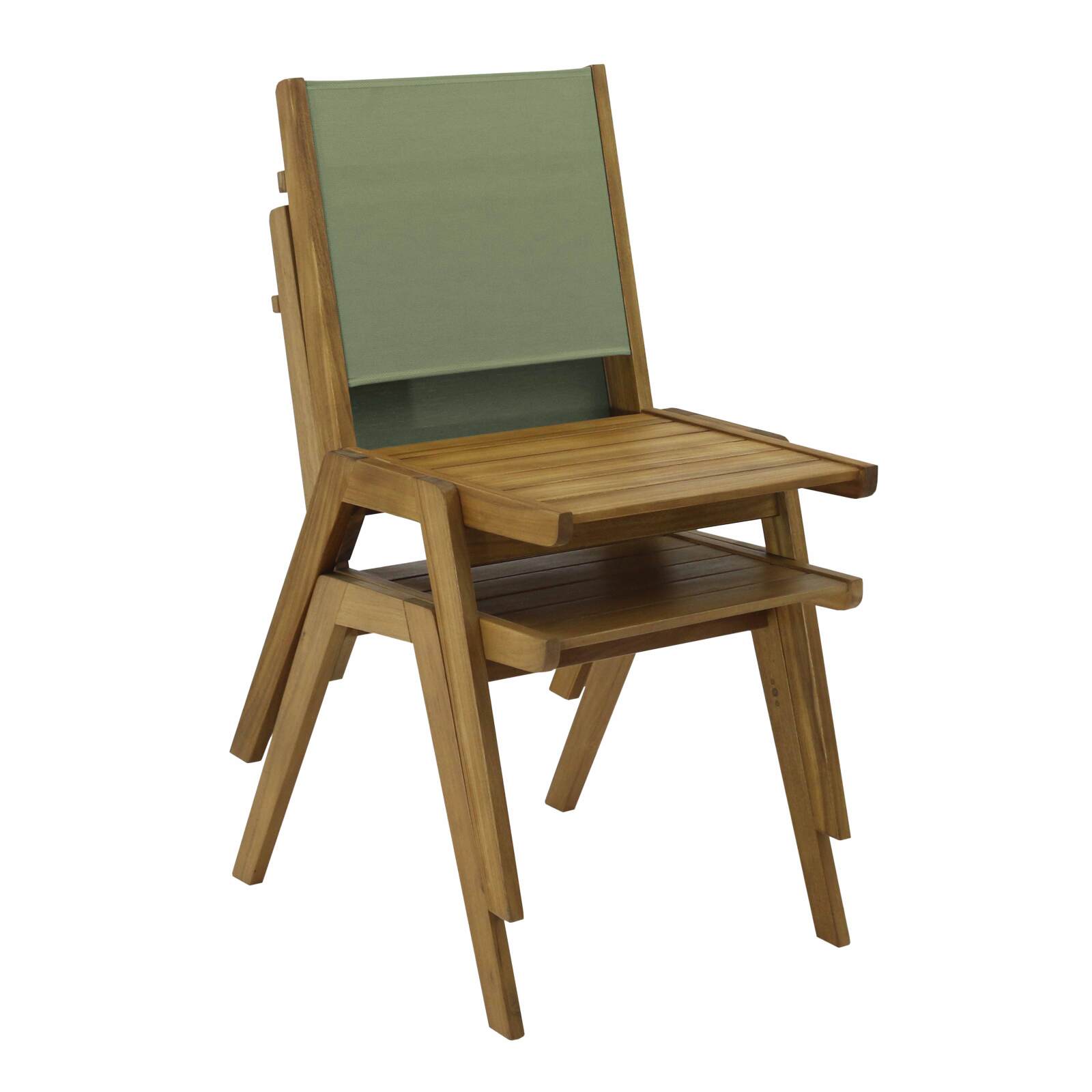 Quadratischer Gartentisch 67 x 80 x 76 cm aus FSC®-Eukalyptusholz und 2 Stühlen 