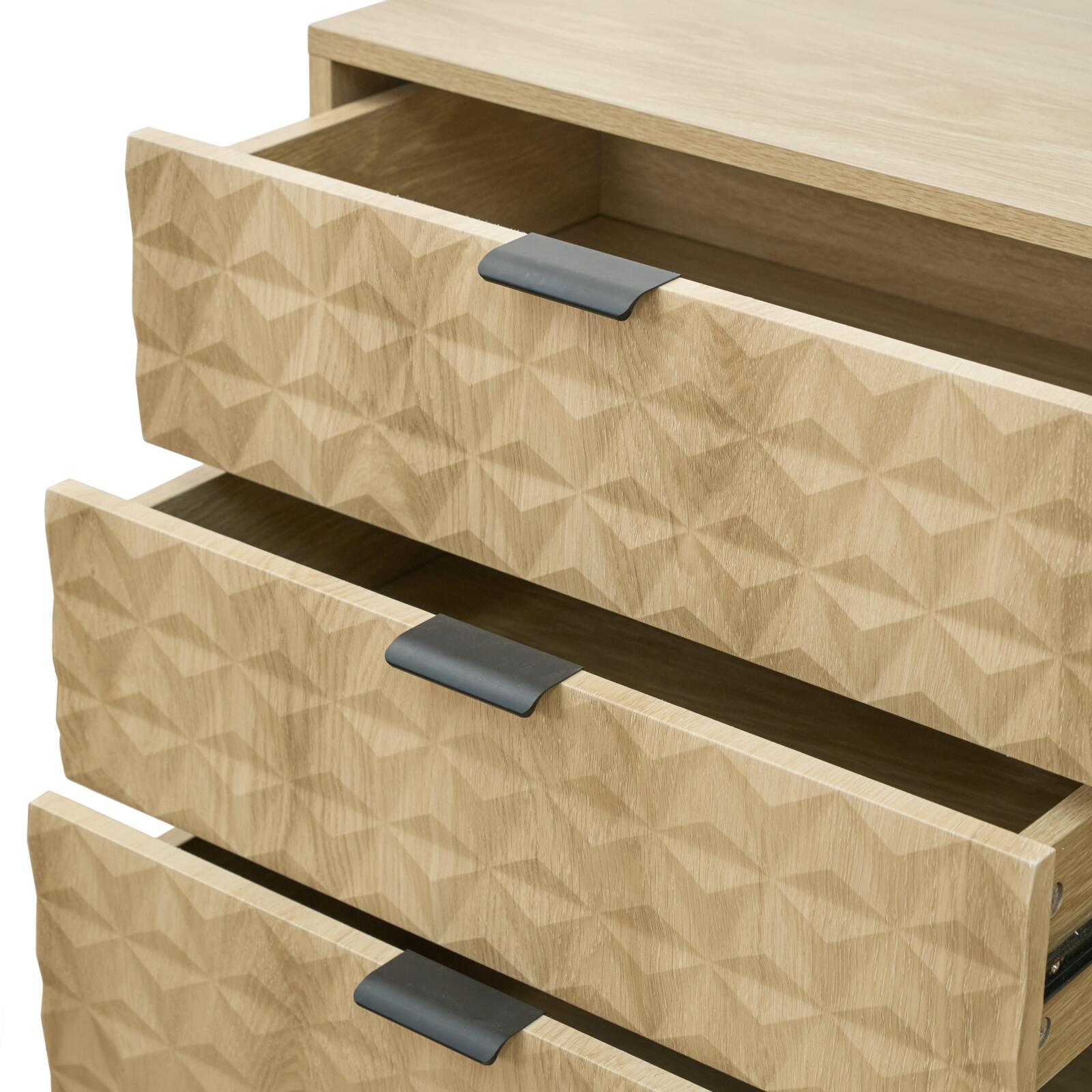 Kommode mit 6 Schubladen in MDF-Melamindekor 112 cm