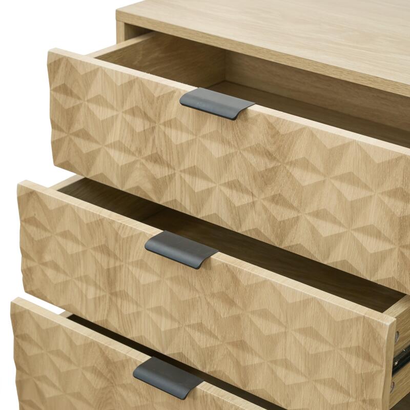 Kommode mit 6 Schubladen in MDF-Melamindekor 112 cm