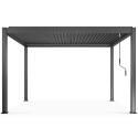 Selbsttragende bioklimatische Pergola 4x3m aus anthrazitgrauem Aluminium