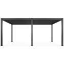 Selbsttragende bioklimatische Pergola 6x3m aus anthrazitgrauem Aluminium