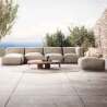 Modulare Gartenmöbel mit 2 Kaminstühlen, 1 Ecksessel, 1 Chaiselongue und 1 Hocker 