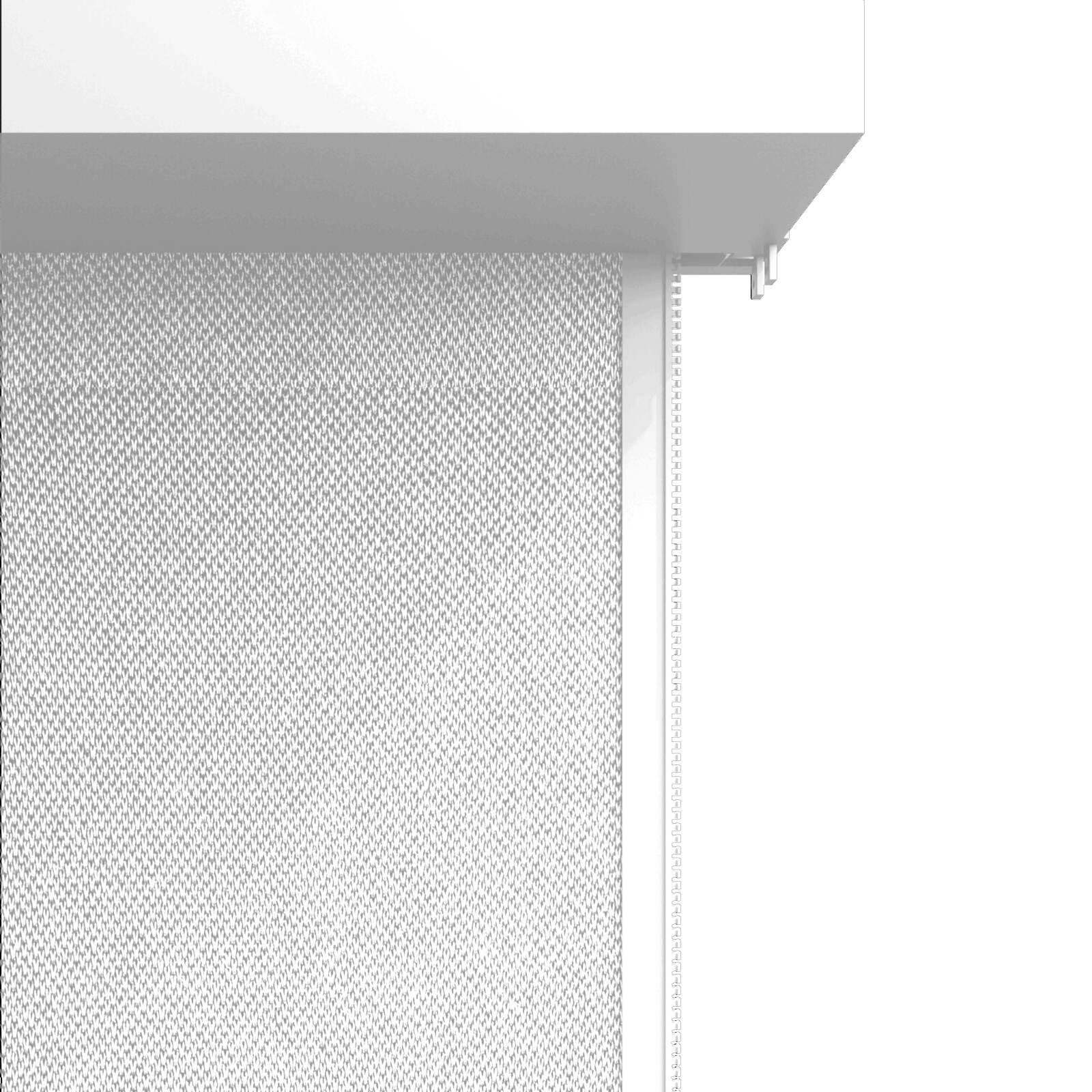 Pergola bioklimatisch Wand 4x3m motorisiert aus weißem Aluminium mit LED-Beleuchtung und Jalousien