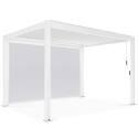 Pergola bioklimatisch freistehend 4x3m aus weißem Aluminium mit Jalousien
