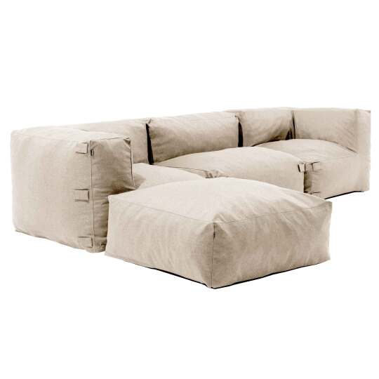 Modulares Ecksofa mit 1 Sessel, 2 Ecksesseln und 1 Hocker | Oviala