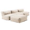 Modulares Ecksofa mit 3 Sesseln und 1 Hocker