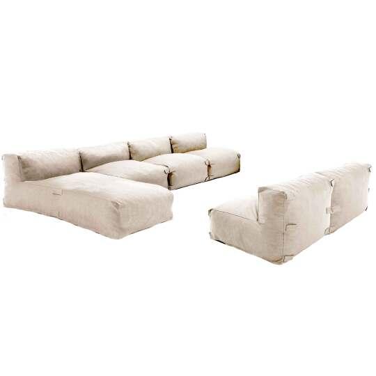 Modulare Gartenmöbel mit 5 Sesseln und 1 Chaiselongue | Oviala