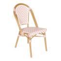 Pariser Bistrostuhl aus Aluminium und synthetischem Rattan