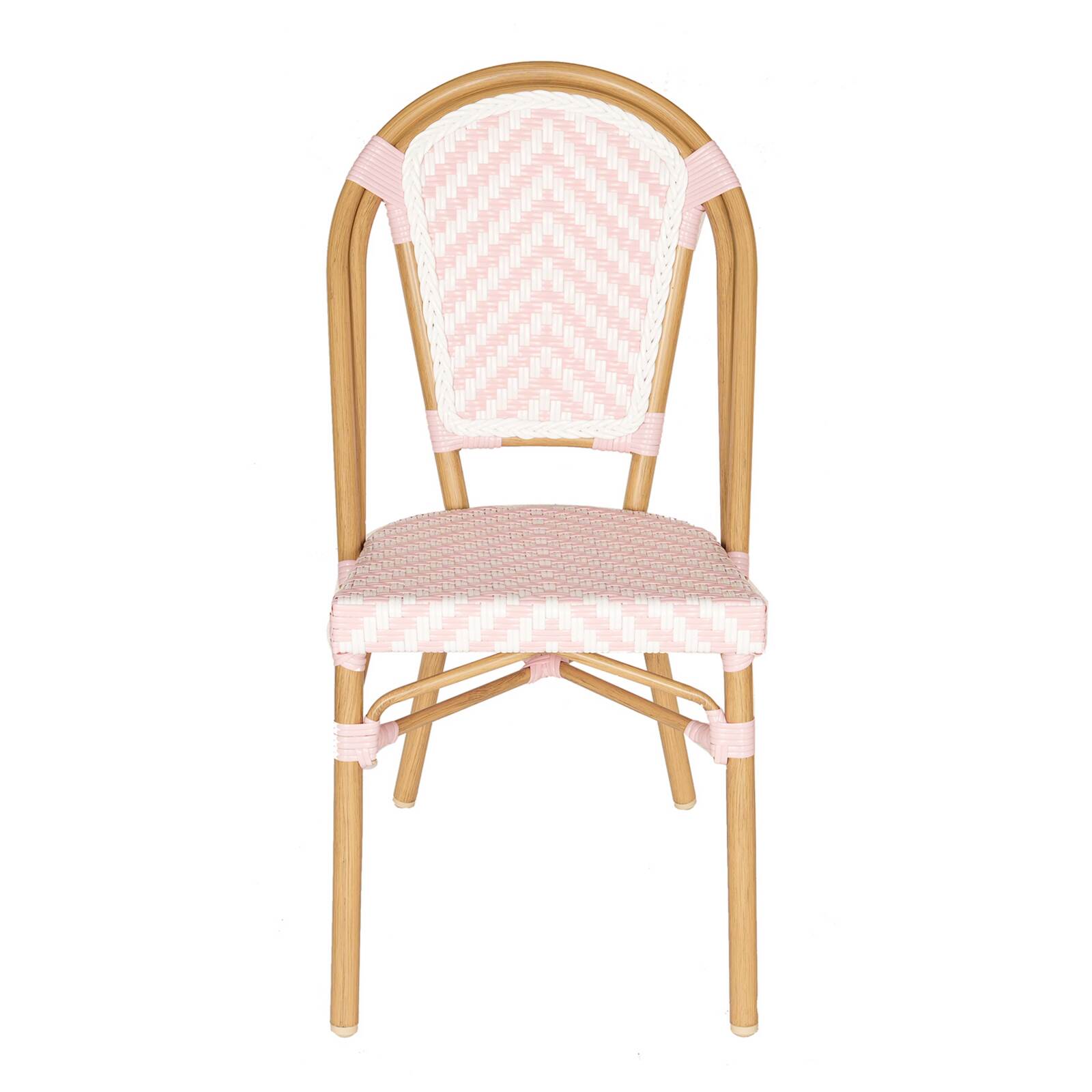 Pariser Bistrostuhl aus Aluminium und synthetischem Rattan