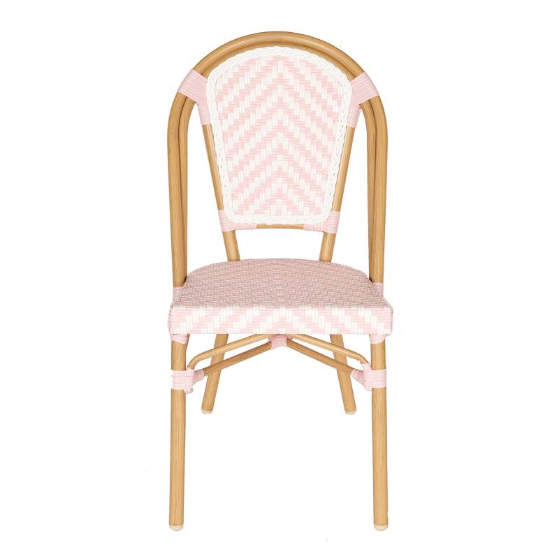 Pariser Bistrostuhl aus Aluminium und synthetischem Rattan (2/5)