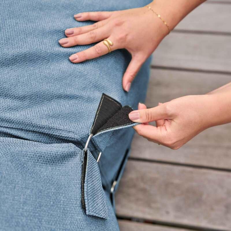 Modulare Gartenmöbel mit 3 Sesseln und 2 Chaiselongues 