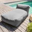 Modulare Gartenmöbel mit 3 Kaminstühlen, 1 Ecksessel, 1 Chaiselongue und 1 Hocker 