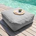 Modulare Gartenmöbel mit 3 Kaminstühlen, 1 Ecksessel, 1 Chaiselongue und 1 Hocker 