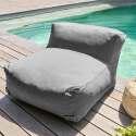 Modulare Gartenmöbel mit 3 Kaminstühlen, 1 Ecksessel, 1 Chaiselongue und 1 Hocker 