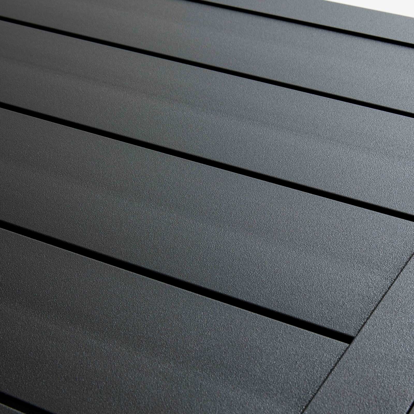 Stehender hoher Garten-Hochtisch (60 x 60 x 110 cm) aus Schwarz Aluminium