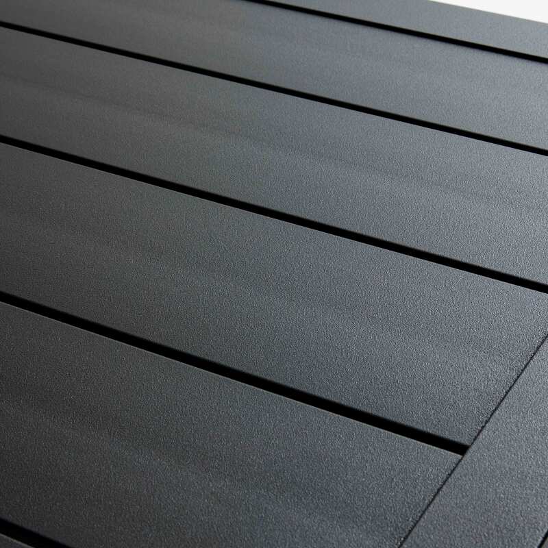 Stehender hoher Garten-Hochtisch (60 x 60 x 110 cm) aus Schwarz Aluminium