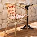 Pariser Bistrostuhl aus Aluminium und synthetischem Rattan