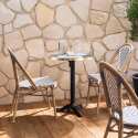 Pariser Bistrostuhl aus Aluminium und synthetischem Rattan