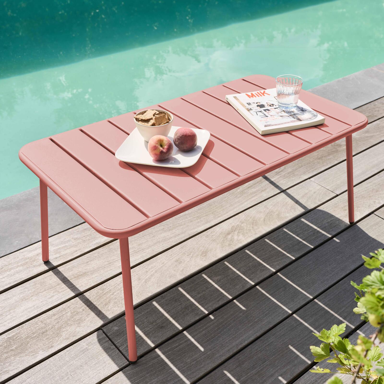 Table basse de jardin rectangulaire 90 x 50 cm