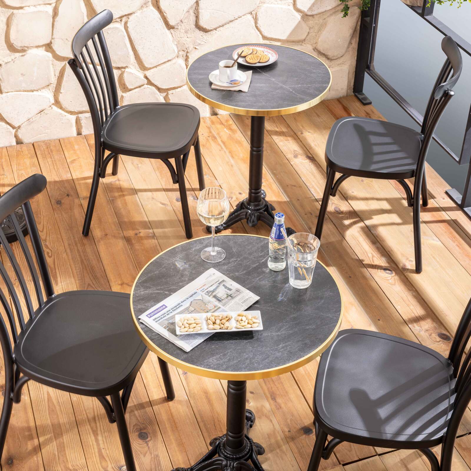 Terrassenstuhl aus Aluminium