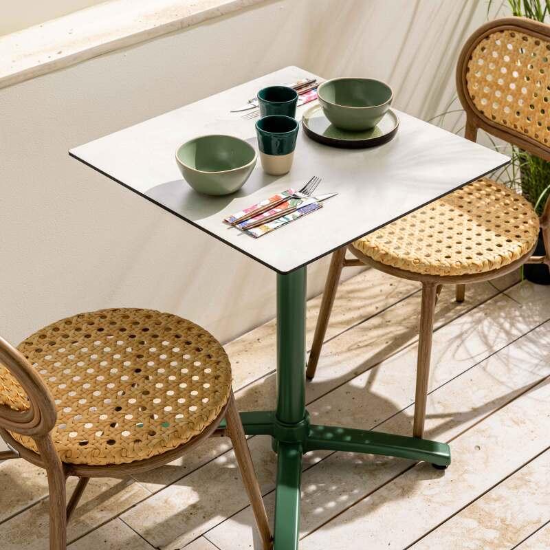 Terrassenstuhl aus Aluminium und synthetischem Rattan