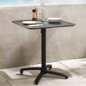 Quadratischer Terrassentischplatte 60 x 60 cm aus Aluminium