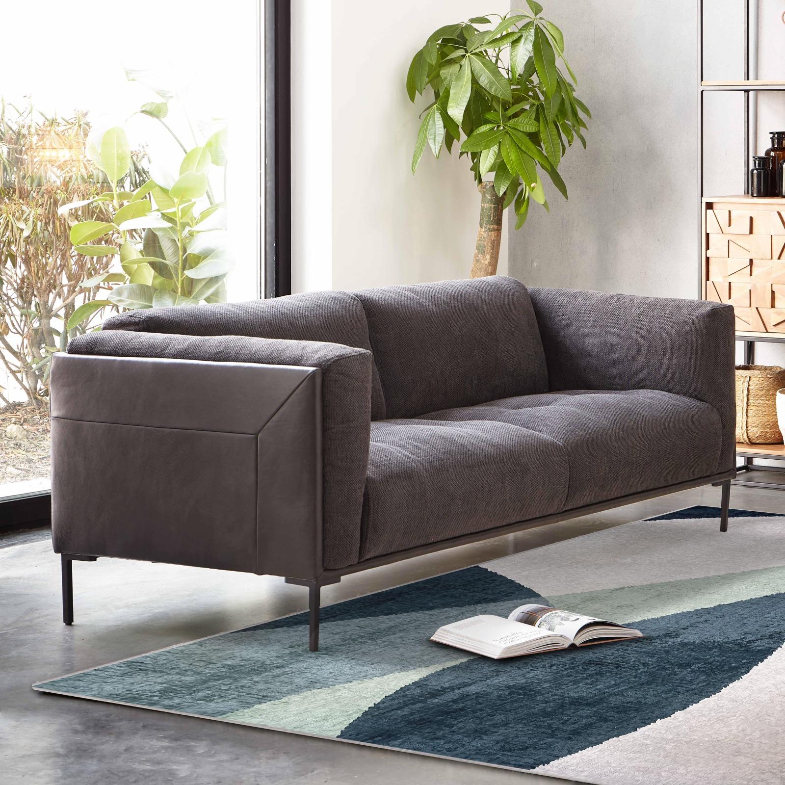 Rechteckiger, kurzfloriger Polyester-Chenille-Teppich 