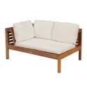 Niedriges linkes Gartensofa aus FSC®-zertifiziertem Eukalyptusholz