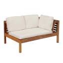 Ecksofa-Gartenlounge-Set für 4 Personen mit Tisch aus FSC®-zertifiziertem Eukalyptusholz
