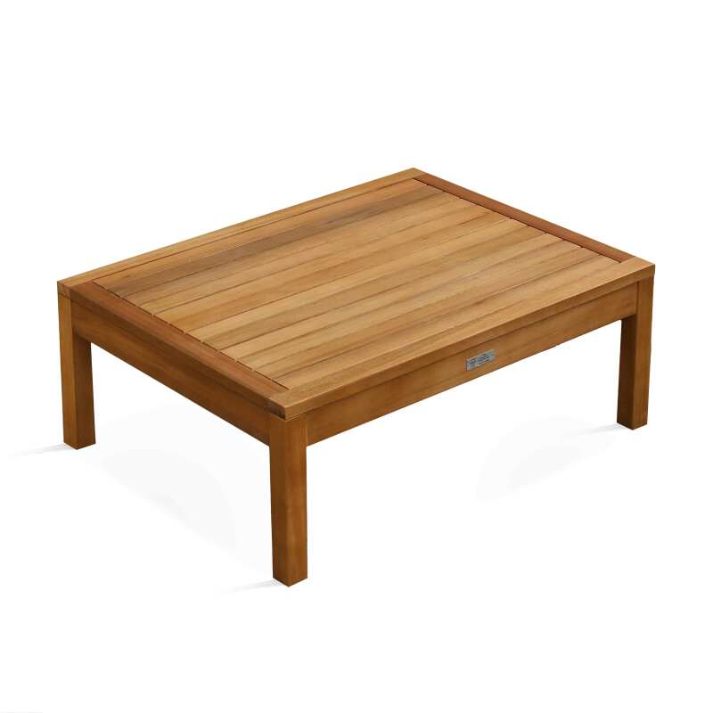 Ecksofa-Gartenlounge-Set für 4 Personen mit Tisch aus FSC®-zertifiziertem Eukalyptusholz