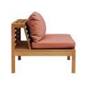 Ecksofa-Gartenlounge-Set für 5 Personen mit Tisch aus FSC®-zertifiziertem Eukalyptusholz