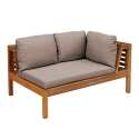 Ecksofa-Gartenlounge-Set für 5 Personen mit Tisch aus FSC®-zertifiziertem Eukalyptusholz