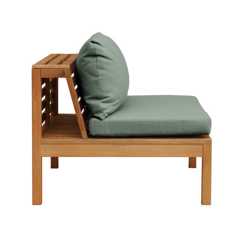 Ecksofa-Gartenlounge-Set für 5 Personen mit Tisch aus FSC®-zertifiziertem Eukalyptusholz