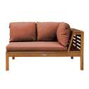 Ecksofa-Gartenlounge-Set für 5 Personen mit Tisch aus FSC®-zertifiziertem Eukalyptusholz