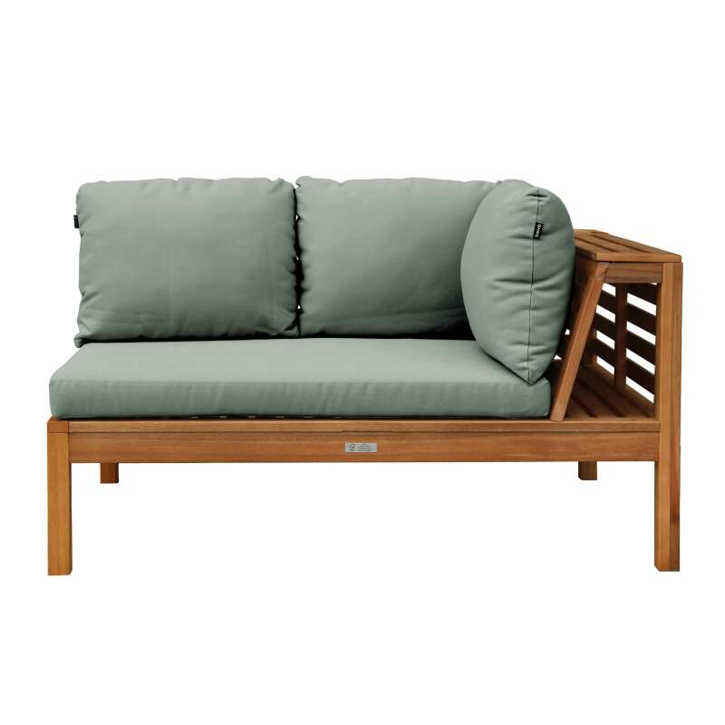 Ecksofa-Gartenlounge-Set für 5 Personen mit Tisch aus FSC®-zertifiziertem Eukalyptusholz