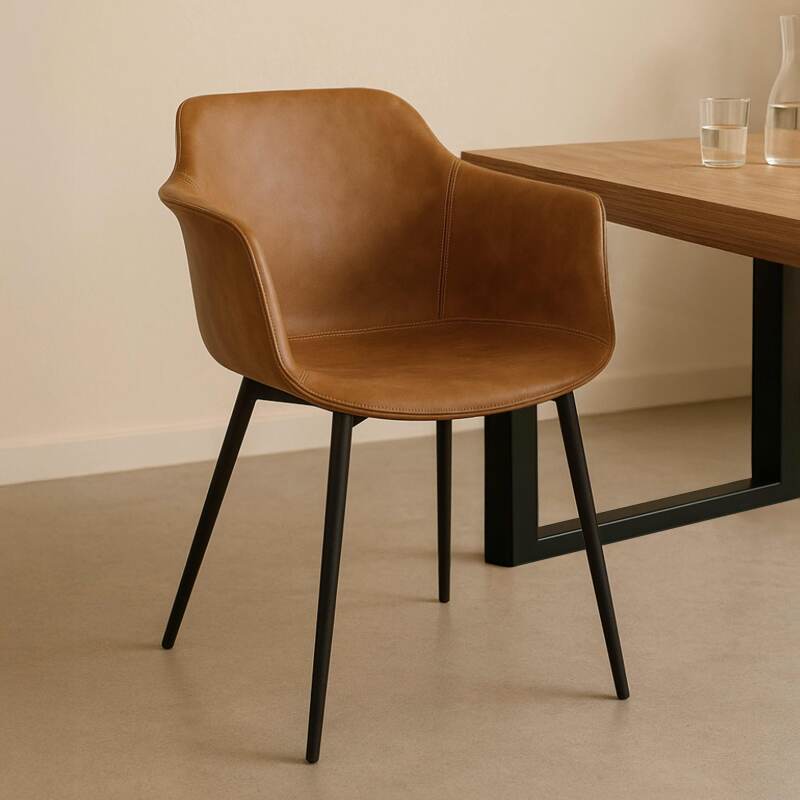 Set mit 2 Industriesesseln aus Stahl und beschichtetem Textil