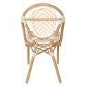 Gartenstuhl im Pariser Bistro-Stil aus Aluminium und synthetischem Rattan