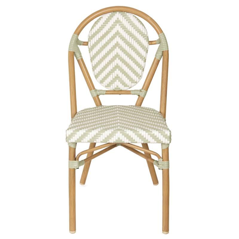 Gartenstuhl im Pariser Bistro-Stil aus Aluminium und synthetischem Rattan (2/6)