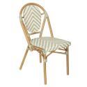 Gartenstuhl im Pariser Bistro-Stil aus Aluminium und synthetischem Rattan