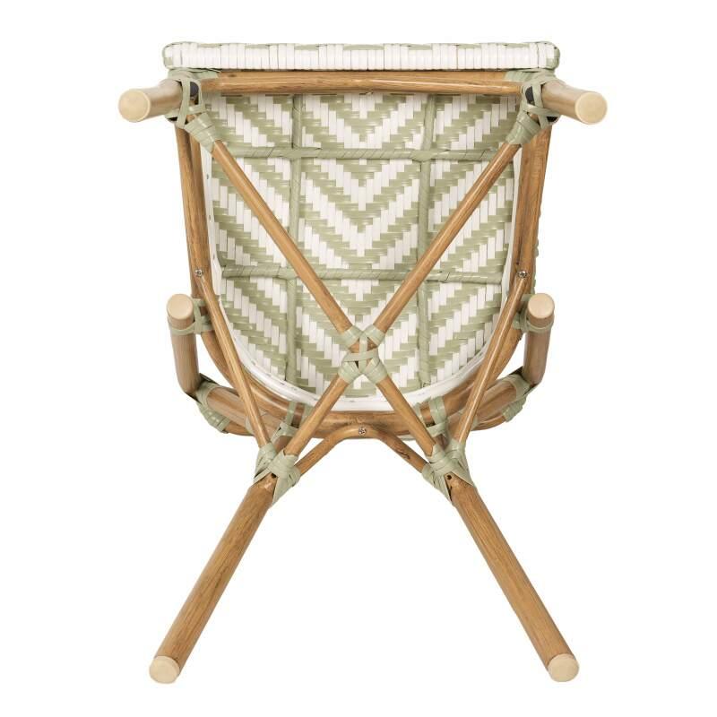 Gartenstuhl im Pariser Bistro-Stil aus Aluminium und synthetischem Rattan (5/6)