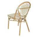 Gartenstuhl im Pariser Bistro-Stil aus Aluminium und synthetischem Rattan