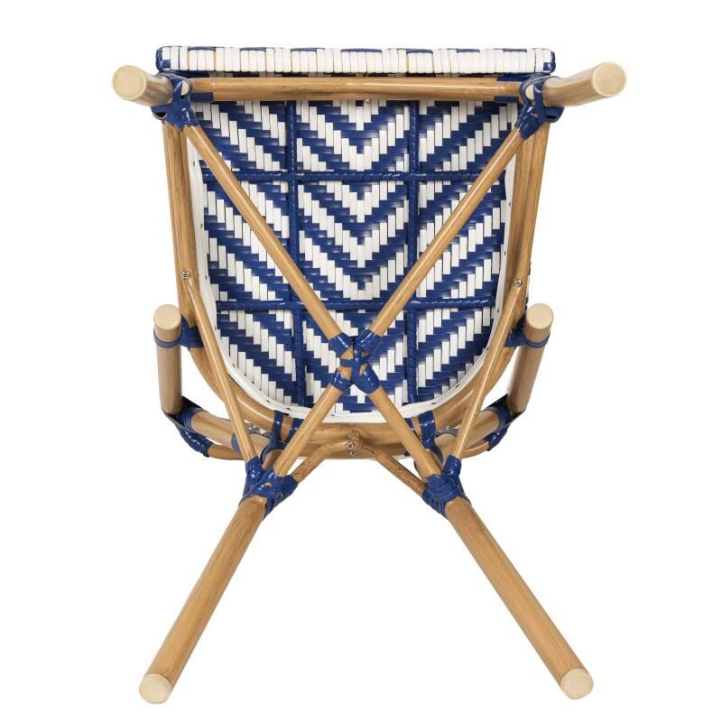 Gartenstuhl im Pariser Bistro-Stil aus Aluminium und synthetischem Rattan