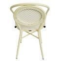 Gartenstuhl im Pariser Bistro-Stil aus Aluminium und synthetischem Rattan