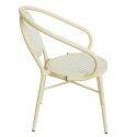 Gartenstuhl im Pariser Bistro-Stil aus Aluminium und synthetischem Rattan