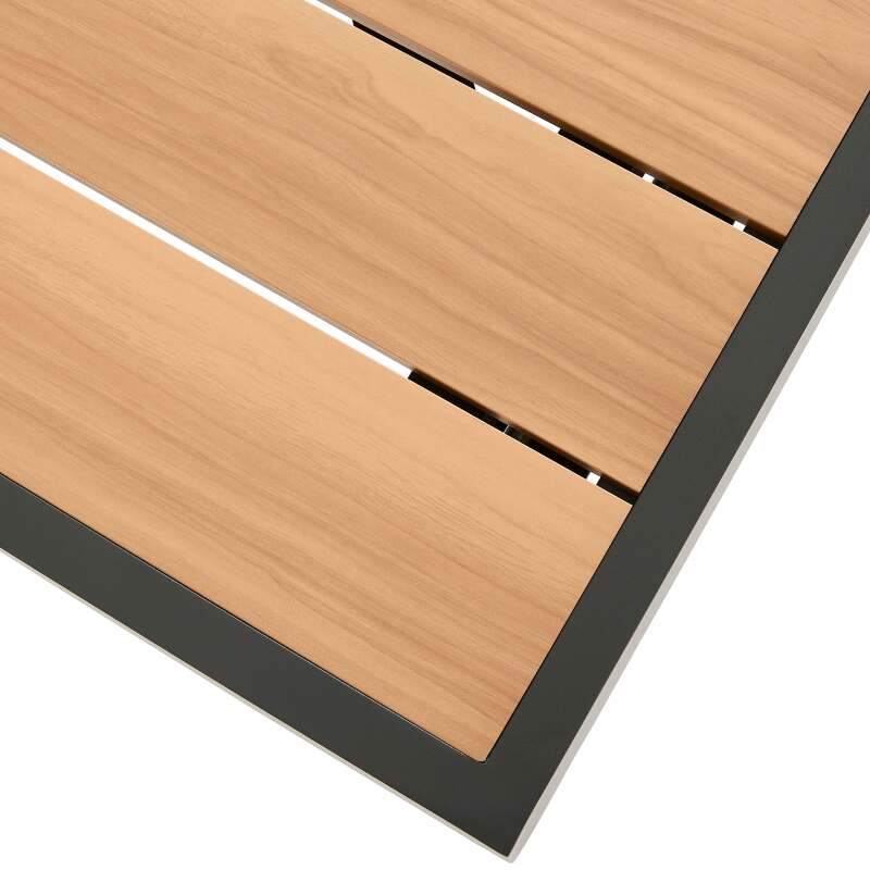 Rechteckiger ausziehbarer Gartentisch 187/250 cm aus Aluminium und 10 Stühle mit Armlehnen